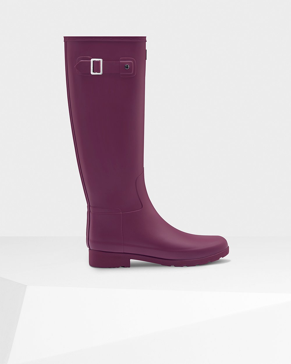 Hunter Mujer Refined Slim Fit - Botas de Lluvia Moradas - 746-FHMQRB